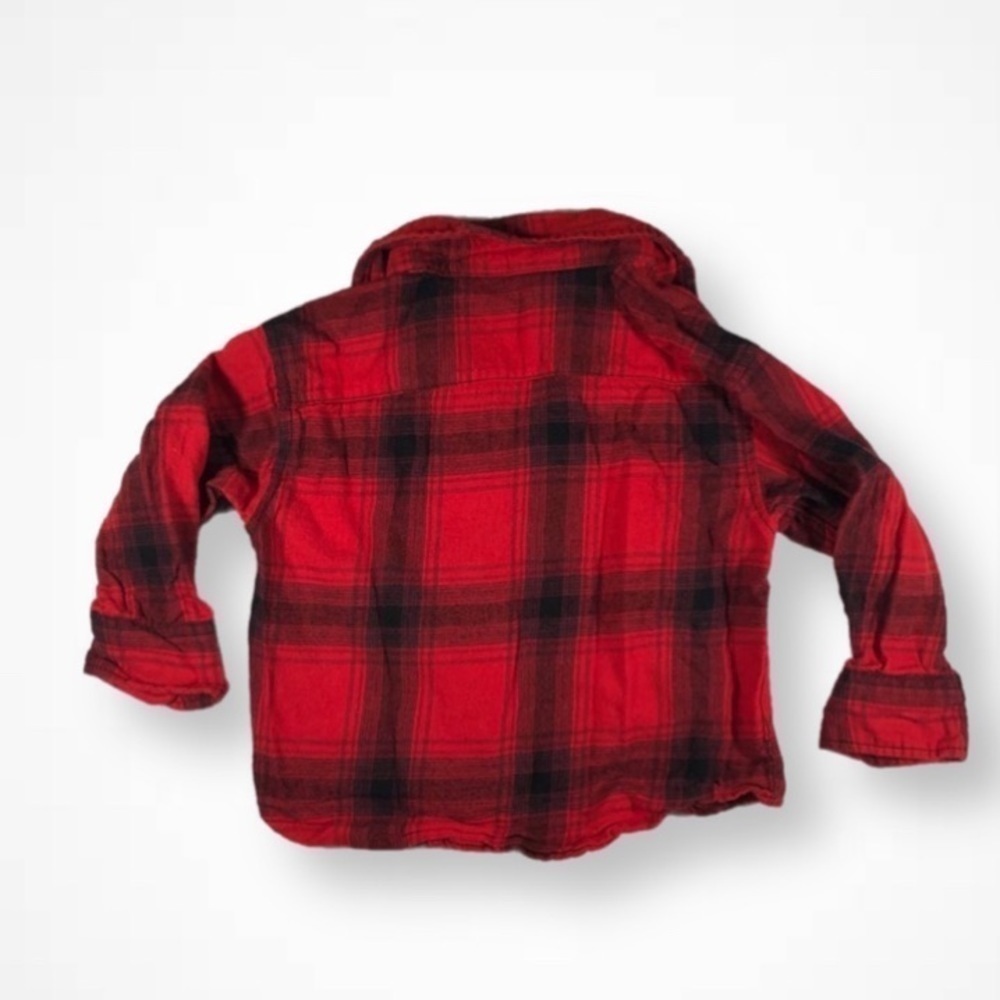 4/$20 H&M Red Plaid  Long Sleeve Shirt - Picture 3 of 4